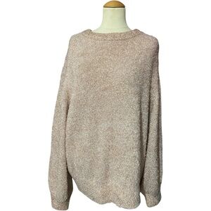 Loft Shimmer Eyelash Metallic Crewneck Sweater Large